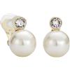 Traveller Orecchini a clip - Perla 12 mm bianco - Cristallo - placcati oro 22 carati - 113486