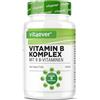 Vit4ever Complesso vitaminico B - 365 compresse - 12 mesi di fornitura - Tutte le 8 vitamine del gruppo B in 1 compressa - Vitamina B1, B2, B3, B5, B6, B12, biotina e acido folico - Vegan