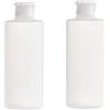 QUUPY 2 flaconi vuoti da 100 ml in plastica morbida e trasparente, con tappo a scatto, ricaricabili, per cosmetici, campioni di trucco, contenitori da viaggio per lozioni, gel doccia, shampoo,