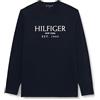 Tommy Hilfiger Uomo Maglietta Maniche Lunghe Scollo Rotondo, Blu (Desert Sky), XXL