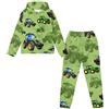 Coloranimal 2 Pz Tuta Ragazzi Ragazze Vestito Manica Lunga Felpa Con Cappuccio Pantaloni Activewear Set, Trattore agricolo, XL