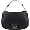 Armani Exchange Borsa a tracolla nera da donna con logo AX UNI