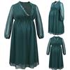 LJHH Vestiti Premaman Eleganti Manica Lunga Abito in Pizzo Floreale Vestito L'Allattamento Scollo a V Abito da Sera Cerimonia Matrimonio Pizzo Abiti Premaman Allattamento Elegante Maternity