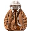 Generico Giacca da Cuoco Felpa Garzata Uomo Senza Cappuccio Felpa Personalizzata Felpa Leggera Uomo Senza Cappuccio con Zip Giacca Finta Pelle Uomo Felpa Bianca Hoodrich Giacche di Pelle Uomo
