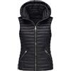 Generic Piumino Senza Maniche Da Donna Con Cappuccio Piumino Con Tasche Donna Imbottito Giubbotto Piumino Senza Maniche Donna Invernale Uniforme Da Lavoro Gilet Lucido Alla Moda Corto (Navy, L)