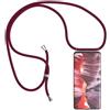 SIMao Custodia per Cellulare Compatibile con OPPO A9 2020 / A5 2020, Custodia Trasparente Silicone con Cordino Necklace Case Antiurto Protettivo, Cremisi