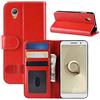 HualuBro Cover Vodafone Smart E9, Flip Case in PU Pelle Retro Portafoglio Cover [Funzione Stand] [Slot Carte] Leather Wallet Phone Custodia per Vodafone Smart E9 - Rosso