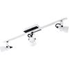 Eglo Plafoniera Trillo, plafoniera con 3 faretti orientabili, illuminazione a soffitto per ufficio e soggiorno, metallo bianco e nero, faretto da soffitto con attacco GU10, lunghezza 69 cm