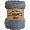 Home Tresor - Coperta Letto, Plaid Divano in Morbido e Caldo Pile, Coperta Plaid Singolo Certificato OEKO-Tex Pelouche di Coniglio Tinta Unita Janos - cm 160x200 - Grigio