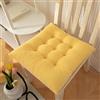 Hixingo Cuscini per Sedie da Cucina 2 Pezzi, Grano di Mais Cuscino Sedie Soggiorno Morbidi Cuscini Sedie Giardino Tinta Unita Esterno Antiscivolo per Sala Ufficio, Pranzo (40cm,Giallo)
