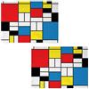 My Custom Style 2 Tovagliette#Arte-Giallo Blu Rosso Nero, Mondrian#Cotone-MICR.50x30