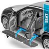 uProtect Battitacco Auto Antigraffio Pellicola per Seat Ateca 1 (I) KH7 I 2016-2026 - Protezione Accessori Tuning Portiera - Filo A Carbone