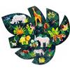 Puckator - Puzzle Sagomato in Legno di Pioppo 130pz - Animal Kingdom