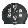 Swimxwin Cuffia in Silicone Tri Repeat Nero | Cuffia da Nuoto | Cuffia da Piscina | Cuffia Triathlon | Grande Comfort e aderenza | Design e Stile Italiano