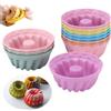 AIWMQYYF 12 Pezzi Stampi in Silicone per Dolci, Riutilizzabili, Pirottini per Muffin Carta, Teglia Muffin, Sei Colori