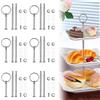 DTYGUIXE 6 Set di Supporto per Vassoi Torte Alzata per Torta Maniglia di Supporto per Cupcake Piedistalli di Metallo per Alzatine Aste per Torte Piastra di Montaggio per Feste di Compleanno di Nozze