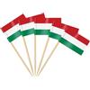 AhfuLife 100/200pcs Ungheria Bandiera Stuzzicadenti da Cocktail, Bandiere Stuzzicadenti per Panini, Cibo, Tazze di Carta, Torte, Frutta, Forniture per Feste, Decorazioni Bar (Ungheria, 100 pezzi)