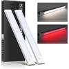 acegoo 12V Barra Luminosa LED 470lm Camper 305mm Furgone Lampada 4,5W per Camion, Roulotte, Barca, Interruttore Dimmer Integrato e luce rossa (4000K)