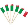 AhfuLife 200 Bandiera Stuzzicadenti Italia da Cocktail per Panini, Cibo, Tazze di Carta, Torte, Frutta - Forniture per Feste, Decorazioni Bar (200 Pezzi)