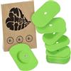 MySweetStitch - 10 x FreeStyle Libre 1 & 2 cerotti sensore, Overpatch ovale Ø 70 x 55mm, con foro di ventilazione, cerotto impermeabile, traspirante, delicato sulla pelle, Verde