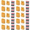HUAZIZ 10 Paia XT30 Battery Connettore Circolare Maschio Femmina, Bullet Connettore Spine con Tubo Termorestringente, per RC Lipo