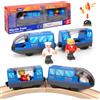 Libershine Treno Elettrico per Bambini, Locomotiva ad Azione a Batteria (Connessione Magnetica), Auto Giocattolo Regali Bambini, Rail Treno passeggeri compatibile con Thomas, Brio, per Ragazze Ragazzi 3 anni