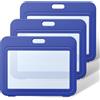Uniclife Portabadge ID con finestre su entrambi i lati Custodia in plastica rigida orizzontale Custodia Blu per carte di credito per Ufficio Scuola Studenti ID Carte di credito Carte chiave, 3 Pack