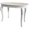 Vicentini arreda TAVOLINO DA FUMO OVALE SALOTTO IN LEGNO MOD JOLLY SHABBY CHIC BIANCO