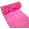 Deko AS GmbH Runner decorativo con motivo a cuori, impermeabile, effetto loto, superficie vellutata, rotolo da 5 m, larghezza 30 cm, 100% nylon, colore rosa