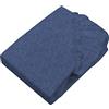 SETEX Lenzuolo con angoli elasticizzati in flanella Melange, 90 x 200 cm, circa 90% cotone, circa 10% poliestere, blu navy, 1110 090200 407 306 (SE0)
