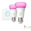 Philips Hue White & Color Ambiance Set iniziale di 2 con ponte E27, 2000-6500 K, 11 W, 8719514291492, White & Color Ambiance [Lampadine > Lampade a LED]
