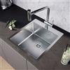 evineo m30 lavello da cucina La: 45 P: 50 cm, EV2109, m30 acciaio inox satinato lucido [Lavelli da Cucina > per Base Sottolavello a partire da 45 cm]