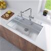 evineo m30 lavello da cucina La: 70 P: 47,5 cm, EV2111, m30 acciaio inox satinato lucido [Lavelli da Cucina > per Base Sottolavello a partire da 80 cm]