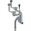 evineo m10 set scarico per lavello da cucina in acciaio inox con vasca doppia, incluso controllo remoto dello scarico, EV1003, m10 acciaio inox satinato lucido [Lavelli da Cucina > Accessori per Lavelli da Cucina]