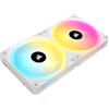 CORSAIR iCUE LINK QX140 RGB Cupola Magnetica da 140 mm Ventole - Doppio Ventole Starter Kit con iCUE LINK System Hub - Bianco