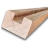 Generic Cornice terminale legno di pino nordico 60x43 mm a U 20x16 mm per tamponamento perline - lunghezza 100 cm - piallato e bordato (100 cm)