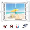 LRHRHR Zanzariera Magnetica Finestra, Traspirante Tenda Zanzariera Magnetica Chiusura Automatica, Facile da Installare, Per Balcone Porta Finestra- White-A|| Width75xHeight120cm