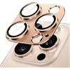 JETech Pellicola Fotocamera per iPhone 16 Pro 6,3 Pollici e iPhone 16 Pro Max 6,9 Pollici, Copertura Totale 9H Vetro Temperato Anello Cover, Piastra in Metallo Opaco, Pacco da 1 (Titanio Sabbia)
