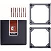 Noctua NA-SFMA1, Kit Adattatori di Montaggio Ventole da 140 a 120 mm per Radiatori di Raffreddamento ad Acqua, (2 pezzi, Nero)
