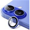 JETech Pellicola Fotocamera per iPhone 16 6,1 Pollici e iPhone 16 Plus 6,7 Pollici, 9H Vetro Temperato Cover Anello Individuale in Metallo, HD Chiaro, 1 Set (Blu Oltremare)
