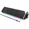 SOULION R60 LED Soundbar PC USB Bluetooth 5.3 Casse per Computer, Portatile, Gaming, Monitor, Altoparlante Stereo 12W, Alimentazioni USB, con Aux Jack 3.5mm, Design del tessuto di moda