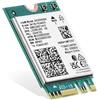 Binardat Scheda WiFi 6E M.2 AX200 Adattatore di rete WiFi, chip Intel AX200 Bluetooth 5.0, 3000Mbps Dual Band 2,4GHz/5GHz OFDMA e MU-MIMO, per laptop Windows 10/11