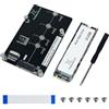 Freenove M.2 NVMe Adapter for Raspberry Pi 5 (with 512GB SSD), M.2 HAT Add-on Board, Solid State Drive, PCIe 2.0/3.0, Tested Speed 800 MB/s