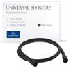Villeroy & Boch Universal Showers flessibile per doccetta, tubo flessibile per doccia antigroviglio, tubo per doccetta per doccia e vasca da bagno, antipiega, 1,20 m, Nero opaco