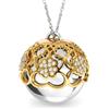 Dada Gioielli - Collana Chiama Angeli Gravidanza Amore Cuore Zirconato Catena Acciaio Regolabile 90+10 cm (Oro Giallo Quadrifoglio)