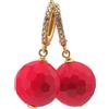MISIS Orecchini Donna Pendenti in Argento 925 Made in Italy | Orecchini Lunghi Donna, Eleganti, Ideali per ogni Occasione | Oro 18 Carati con Agata e Zirconi Bianchi (Coral)