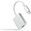 Blendend Convertitore da USB-C a VGA con connettori maschio USB-C e femmina VGA. Realizzato in alluminio resistente, offre una lunghezza del cavo di 10 cm, ideale per collegare dispositivi USB-C a schermi con