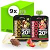 Cuore di Frutta Supreme foods Frullato proteico vegetale biologico Gusti assortiti: Banana fragola + Pera, banana e cacao - 165 g - confezione da 9