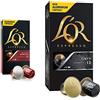 L'Or Capsule Caffè Espresso Barista Intensità 13, Confezione da 100 Capsule in Alluminio & Capsule Caffè Espresso Onyx - 100 Capsule in Alluminio - Intensità 12 - Compatibili con Macchine Nespresso