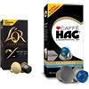L'Or - Capsule Caffè Espresso Ristretto - 100 Capsule in Alluminio & Hag - Capsule Caffè Decaffeinato Espresso Classico - 100 capsule in alluminio - Intensità 6